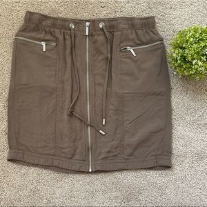 MICHAEL Michael Kors brown zipper skirt